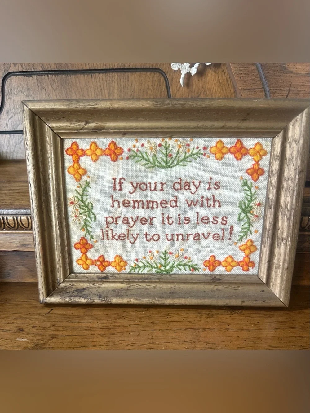 Vintage 1977 Cross-Stitch Sampler